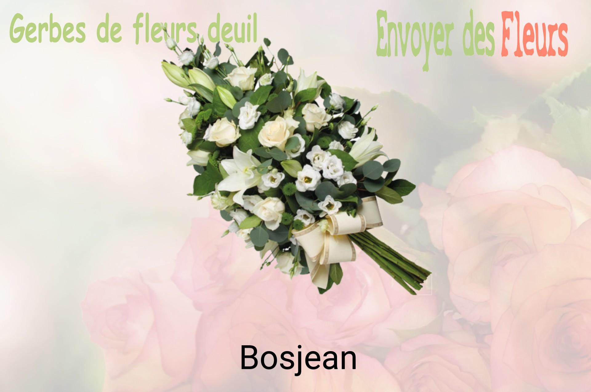 Gerbe de fleurs de deuil livrée à Bosjean